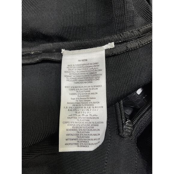 Hervé Léger 'Clarice' Black Rayon Mock-Neck Croc-Embossed Sleeveless Top Size M - Picture 5 of 5